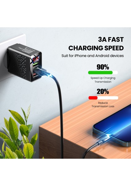 Elough 48W USB Şarj Aleti Hızlı Şarj 3.0 Telefon Adaptörü Için iPhone 12 Pro Max Tablet Taşınabilir Duvar Mobil Şarj Cihazı Hızlı Şarj Cihazı (Yurt Dışından) indirimleri
