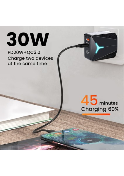 Pd USB Şarj Aleti 30W Hızlı Şarj USB C Şarj Cihazı Hızlı Charge3.0 Adaptörü IPhone Samsung Xiaomi Cep Telefonu Şarj Cihazı Duvar Şarj Cihazı (Yurt Dışından) fiyatları