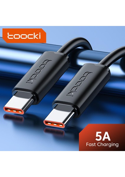 Toocki USB C Kablo C Tipi Şarj Kablosu Samsung S20 S21 Xiaomi Huawei Hızlı Şarj USB C Tipi Cep Telefonu Veri Kablosu (Yurt Dışından)