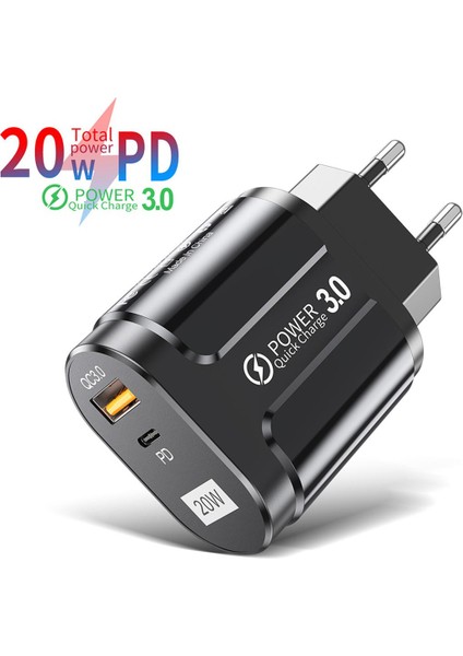 Fantasygoods 20W Pd Qc3.0 Hızlı Şarj USB Şarj Cihazı iPhone 12 Pro Max Samsung Xiaomi Cep Telefonu Hızlı Şarj Cihazı (Yurt Dışından)