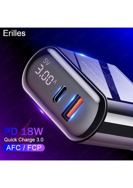 Pd Hızlı Şarj Hızlı Şarj 3.0 LED USB Şarj Aleti iphone 12 Için Şarj Adaptörü Xiaomi Mi 10 Samsung Cep Telefonu Şarj Cihazları (Yurt Dışından)