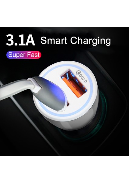 Xiaomi Mi9 Mi8 Xaomi Mi A1 A2 Redmi Not 7 6 5 Çift USB Araba Şarjı Hızlı Şarj Qc3.0 Otomatik Mabile Telefon 3.1A Hızlı Şarj (Yurt Dışından) fiyatları