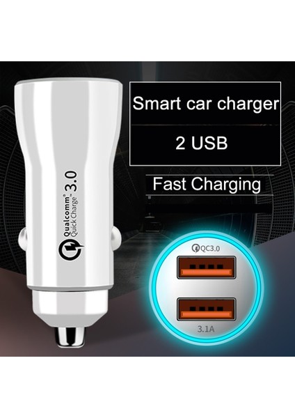 Xiaomi Mi9 Mi8 Xaomi Mi A1 A2 Redmi Not 7 6 5 Çift USB Araba Şarjı Hızlı Şarj Qc3.0 Otomatik Mabile Telefon 3.1A Hızlı Şarj (Yurt Dışından) indirimleri
