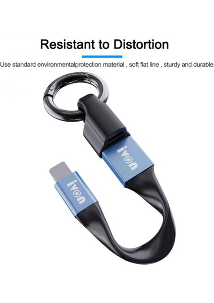 Ryra 3A Hızlı Şarj Kablosu Taşınabilir Mini Anahtarlık 2 In 1 USB Mobil Veri Kablosu Huawei Samsung Xiaomi Için Şarj Veri Kablosu (Yurt Dışından) indirimleri