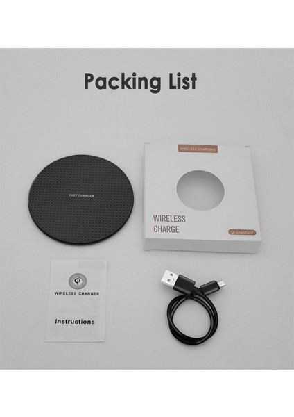 10W Qi Kablosuz Şarj Cihazı iPhone 11 12 x Xr Xs Max 8 Hızlı Kablosuz Şarj Samsung Xiaomi Huawei Telefonu Için Qi Şarj Cihazı Kablosuz (Yurt Dışından) modelleri