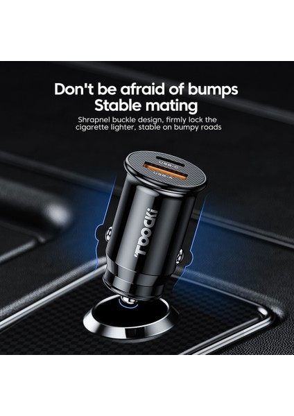 Toocki 45W Araç Şarj Cihazı USB Tip C Pd Hızlı Şarj 3.0 5A Araç Telefonu Şarj Cihazı Hızlı Şarj iPhone Xiaomi Mobil Şarj Cihazı Arabada (Yurt Dışından) modelleri