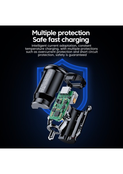 Toocki 45W Araç Şarj Cihazı USB Tip C Pd Hızlı Şarj 3.0 5A Araç Telefonu Şarj Cihazı Hızlı Şarj iPhone Xiaomi Mobil Şarj Cihazı Arabada (Yurt Dışından) fırsatları