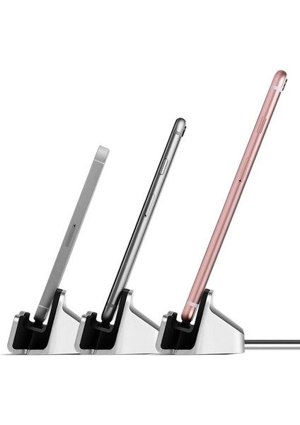 Samsung S8 Artı Xiaomi Huawei Lg Htc Android Telefon Mikro Tip-C iPhone Dock Şarj Cihazı Senkronizasyon Veri Yerleştirme Istasyonu Şarj (Yurt Dışından) modelleri