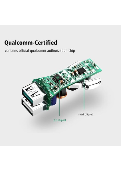 Hızlı Şarj 3.0 Araç Şarj Cihazı Cep Telefonu Çift USB Araç Şarj Cihazı Qualcomm Qc 3.0 Hızlı Şarj Adaptörü Mini USB Araç Şarj Cihazı (Yurt Dışından) modelleri