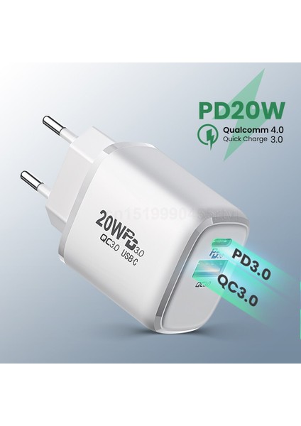 3A Abd/ab USB Tip C Hızlı Telefon Şarj Cihazı 2 Bağlantı Noktalı Usb-C Pd3.0 Usb-A Qc3.0 Seyahat Duvarı Hızlı Şarj Adaptörü iPhone 13 12 Samsung Için (Yurt Dışından)