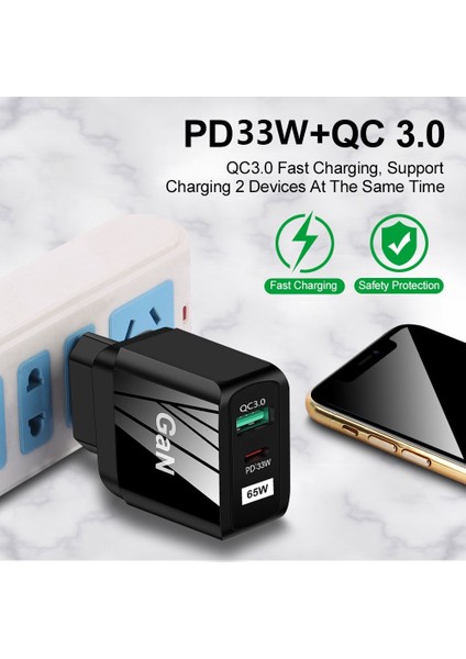 65W Hızlı Şarj 4.0 3.0 Qc Pd Şarj Cihazı 20W Qc4.0 Qc3.0 USB Tip C Hızlı Şarj Cihazı iPhone 13 12 Xs 8 Xiaomi Telefon Pd Şarj Cihazı (Yurt Dışından) modelleri