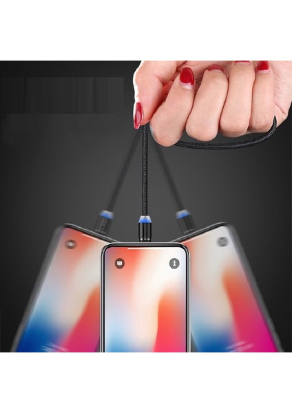 USB C Manyetik Kablo Hızlı Şarj 3A Mikro USB Tip C 360 Mıknatıs Hızlı Şarj iPhone Samsung Android Cep Telefonu Kablosu (Yurt Dışından) fırsatları