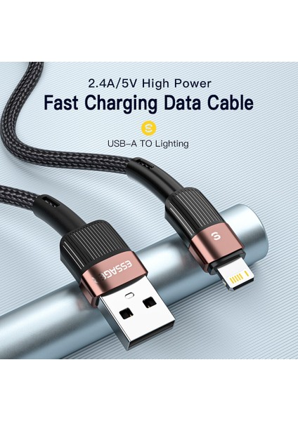 Essager Hızlı Şarj iphone USB Kablosu 11 12 13 Pro Max Mini Xs Xr x Se 8 7 6 Artı 6s 5 5s 2.4A Tel iphone Şarj Kablosu (Yurt Dışından) modelleri