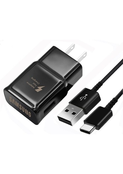 Samsung Hızlı Şarj Adaptörü 15W Duvar Şarj Cihazları, S8+ S9 S10 Note8 Note9 Için 2A Tip C Şarj Kablosu (Yurt Dışından) fırsatları