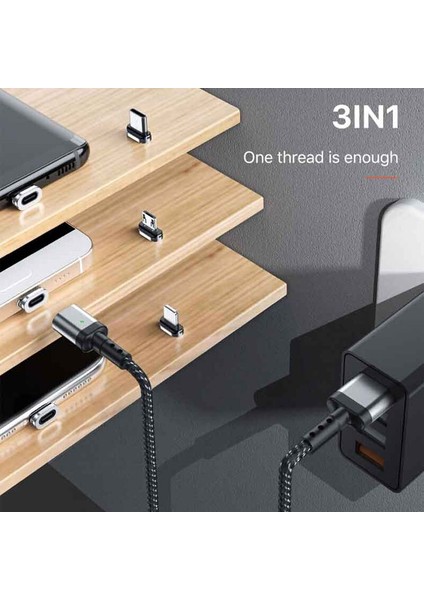 Suntaiho Manyetik Mikro USB Kablosu iPhone 12 Pro Samsung Xiaomi Hızlı Şarj Veri Kablosu Kablosu Mıknatıs Şarj Cihazı USB C Tipi Kablo (Yurt Dışından) modelleri