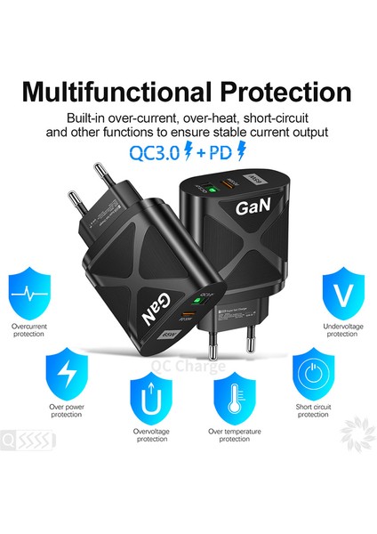 Orijinal 65W Gan Hızlı Şarj Adaptörü Için Dizüstü Hava Pro Tip C Pd Hızlı Şarj Cihazı iPhone 14 13 Huawei Xiaomi USB Gan Şarj Cihazları (Yurt Dışından) indirimleri