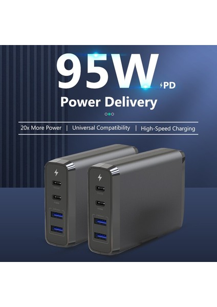 Voxlınk 4-Port USB Hızlı Şarj Cihazı 95W Pd C Tipi Adaptör Ab/abd/ingiltere Için iPad Xiaomi Samsung Macbook PRO13 iPhone x Xr Telefon Evrensel (Yurt Dışından) fiyatları