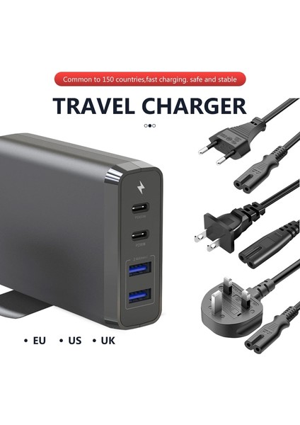 Voxlınk 4-Port USB Hızlı Şarj Cihazı 95W Pd C Tipi Adaptör Ab/abd/ingiltere Için iPad Xiaomi Samsung Macbook PRO13 iPhone x Xr Telefon Evrensel (Yurt Dışından) modelleri
