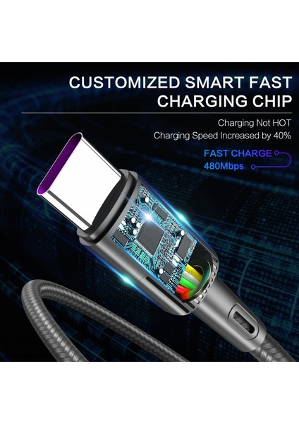 Maerknon USB C Tipi Kablo Huawei 3A Hızlı Şarj Kablosu USB C Şarj Veri Kablosu Xiaomi Poco Oneplus Samsung Telefon Şarj (Yurt Dışından) modelleri