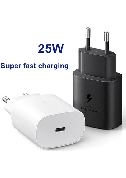 Galaxy S22 S21 Ultra Adaptör Samsung Şarj S20 S10 S9 S8 Not 20 A71 A70 A80 M51 Chargeur Carregador Pd Hızlı Şarj Cihazı 25 W Ab (Yurt Dışından) fiyatları