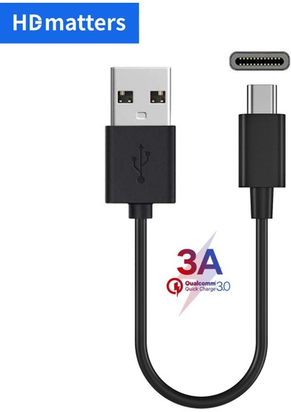 Sony Kablosuz Kulaklık Için Kısa Tip-C Şarj Kablosu USB A Erkekten Xiaomi Samsung Için Usb-C Tip C Hızlı Şarj Cihazı Güç Kablosuna (Yurt Dışından)