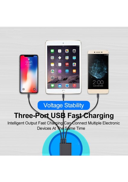 3A USB Şarj Cihazı Cep Telefonu Adaptörü Dijital Ekranlı Hızlı Şarj 3.0 iPhone 13 12 Pro Max Xiaomi Hızlı Şarj Şarj Cihazı (Yurt Dışından) modelleri