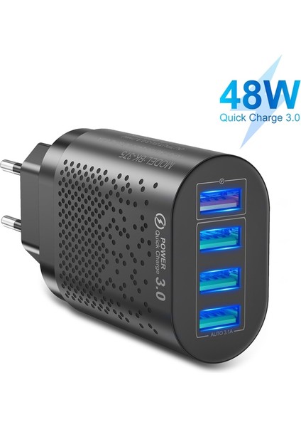 Lovebay 4 Port USB Şarj Aleti Hızlı Şarj Cihazı 3.0 5V 3A Hızlı Şarj Duvar Şarj Adaptörü Ab Abd Ingiltere Tak iphone Samsung Tablet Için (Yurt Dışından)