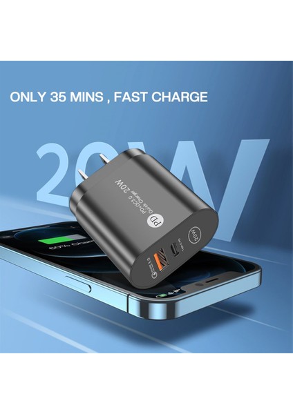 Sıcak USB Pd Şarj Cihazı 20W Hızlı Tip-C Adaptörü Qc 3.0 Hızlı Şarj Telefon Duvar Şarj Adaptörü Cep Telefonu Aksesuarı Ab/abd Tak (Yurt Dışından) fırsatları