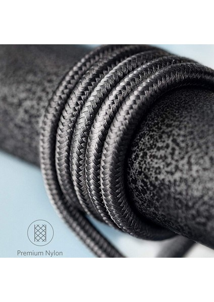 Suntaiho USB Kablosu iPhone 12 Promax 11 x Xr Xs 2.4A Hızlı Şarj Şarj Cihazı iPhone 8 Artı 7 6 6s 5 iPad Naylon Örgülü Kablo (Yurt Dışından) indirimleri