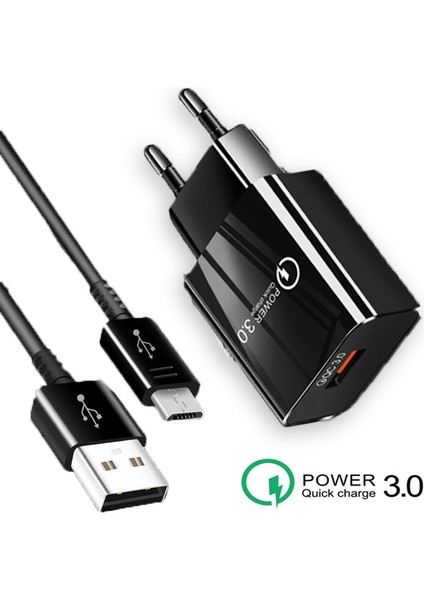Qc 3.0 Hızlı Şarj Samsung A10 A7 2018 J6 J4 Artı Huawei P Akıllı Artı Onur 9 Lite 8x Cep Telefonu Şarj Mikro USB Kablosu (Yurt Dışından)