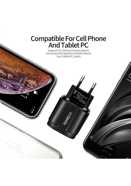 18W USB Hızlı Şarj Cihazı iPhone 12 Samsung Xiaomi Cep Telefonu Şarj Cihazları Hızlı Şarj 4.0 3.0 Fcp Scp Ab Abd USB Hızlı Şarj (Yurt Dışından) fırsatları