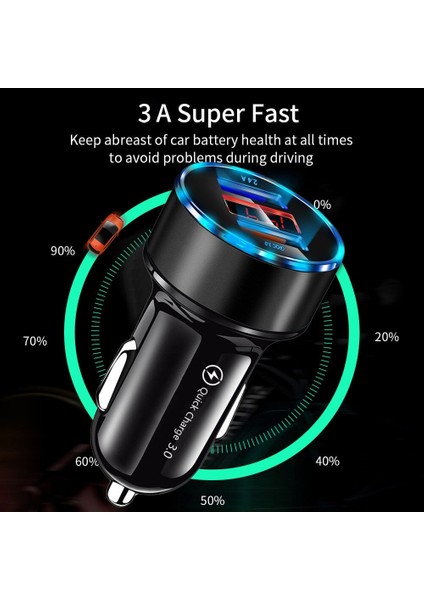 4.8A Çift USB Araç Şarj Cihazı Qc3.0 LED Ekran Telefon Şarj Cihazı Samsung Xiaomi Için iphone 12 11 x Cep Telefonu Adaptörü Araç Şarj Cihazı (Yurt Dışından) indirimleri