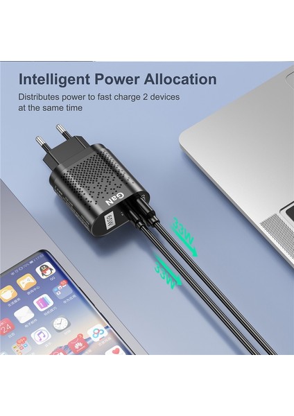 Uslıon 65W Gan Şarj Cihazı Tablet Dizüstü Bilgisayar Hızlı Şarj Cihazı Tip C Pd Hızlı Şarj Cihazı Kore Şartname Fiş Adaptörü iPhone Samsung Için (Yurt Dışından) fırsatları