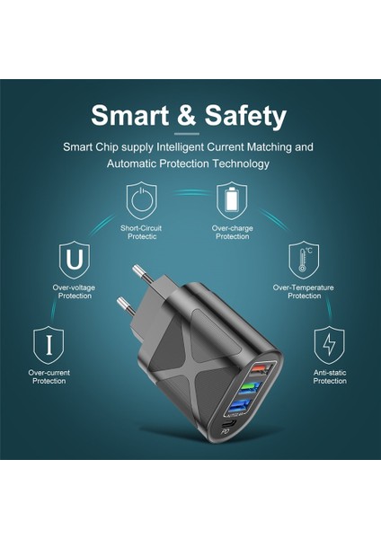 Uslıon 48W USB C Şarj Cihazı Hızlı Şarj Qc4.0 3.0 Pd Duvar Cep Telefonu Hızlı Şarj iphone Xiaomi Redmi Için Seyahat Tipi C Adaptörü (Yurt Dışından) indirimleri