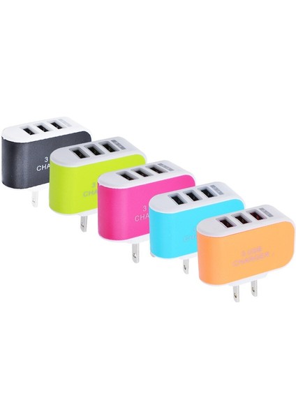 Zuczug 5V 3A Çoklu 3 Bağlantı Noktalı Aydınlık Şarj Cihazı Duvar USB Şarj Cihazı Abd Fiş Adaptörü Telefon Şarj Cihazı iPhone 8 Için Samsung S8 Tablet (Yurt Dışından)