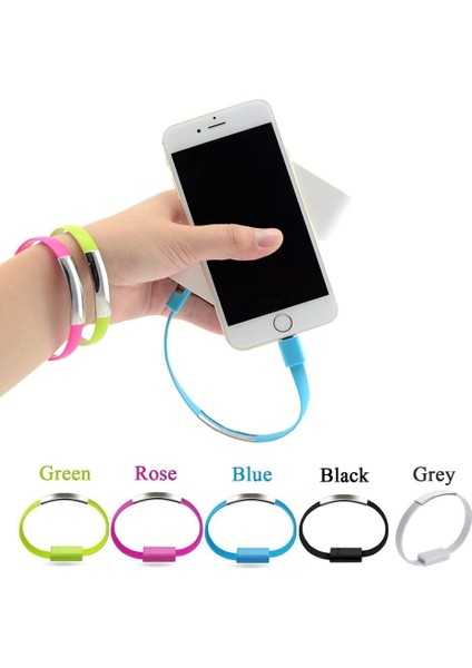 Bilezik Mikro USB Tip C Kablo Bileklik USB C Veri Şarj Kablosu iPhone Xs x 8 7 Samsung Xiaomi Android USB Telefon Şarj Cihazı (Yurt Dışından)