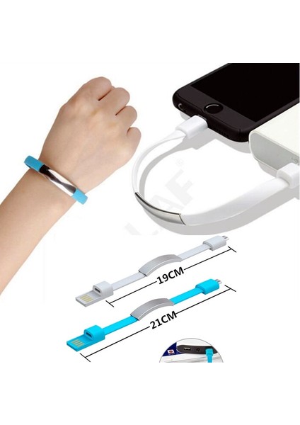 Bilezik Mikro USB Tip C Kablo Bileklik USB C Veri Şarj Kablosu iPhone Xs x 8 7 Samsung Xiaomi Android USB Telefon Şarj Cihazı (Yurt Dışından) modelleri