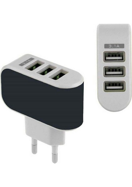 5 V 3.1A 3 Bağlantı Noktalı USB Duvar Şarj Adaptörü Taşınabilir Akıllı Cep Telefonu Seyahat Şarj Cihazı iPhone Samsung Lg Htc Ab/abd Tak (Yurt Dışından) modelleri