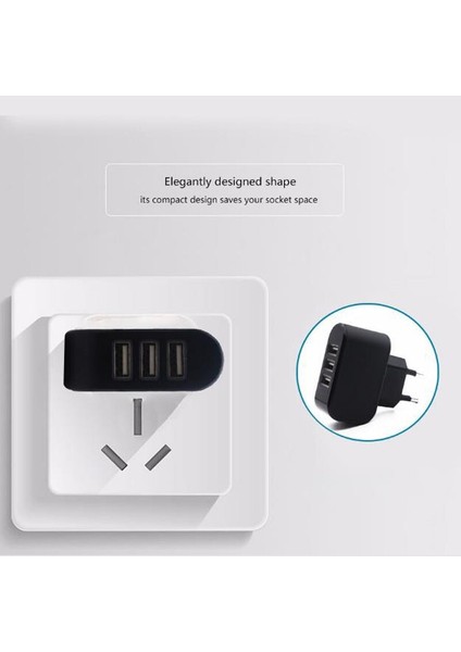5 V 3.1A 3 Bağlantı Noktalı USB Duvar Şarj Adaptörü Taşınabilir Akıllı Cep Telefonu Seyahat Şarj Cihazı iPhone Samsung Lg Htc Ab/abd Tak (Yurt Dışından) fırsatları