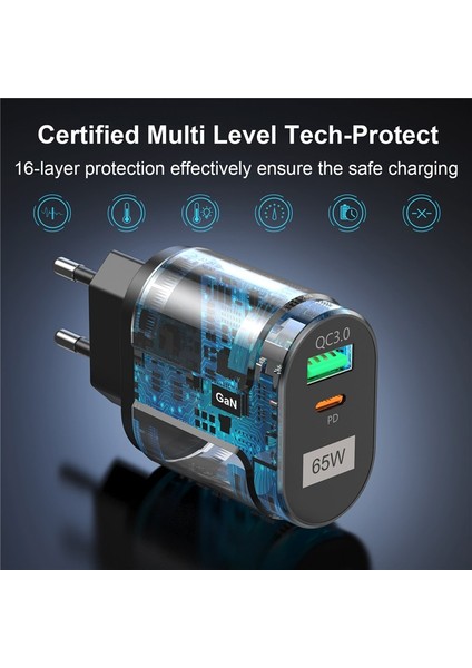 Uslıon Gan 65W USB C Şarj Cihazı Hızlı Şarj Kore Fişi Pd Usb-C Tip C Hızlı USB Şarj Cihazı iPhone 13 Xiaomi Samsung Max Macbook (Yurt Dışından) fiyatları