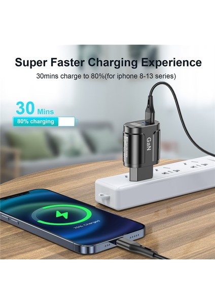 Uslıon Gan 65W USB C Şarj Cihazı Hızlı Şarj Kore Fişi Pd Usb-C Tip C Hızlı USB Şarj Cihazı iPhone 13 Xiaomi Samsung Max Macbook (Yurt Dışından) fırsatları