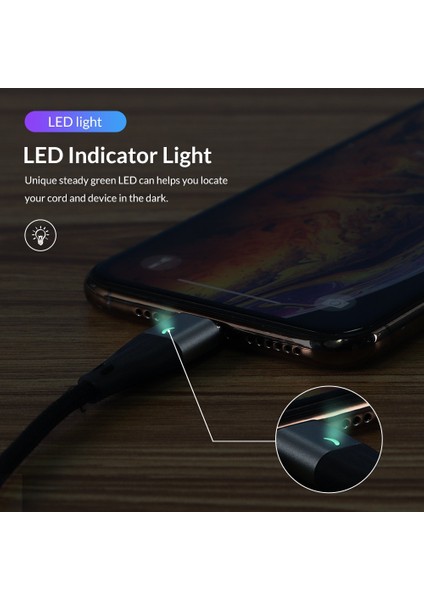 Topk AM61 2 M 3A Manyetik Kablo Hızlı Şarj C Tipi Kablo iPhone Şarj Cihazı Veri Şarjı Mikro USB Kablosu Hızlı Şarj Kablosu (Yurt Dışından) fırsatları