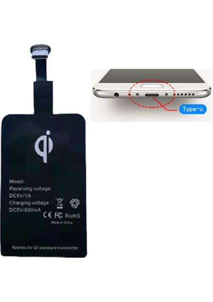 Evrensel Hızlı Kablosuz Şarj Adaptörü Kablosuz Şarj Alıcısı Yama Android Mikro USB Tip-C Cep Telefonu (Yurt Dışından) indirimleri