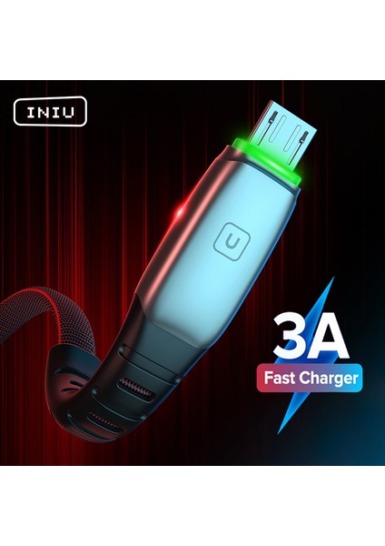 Inıu 3.1A Mikro USB Kablosu Hızlı Şarj Microusb Şarj Cihazı Cep Telefonu Şarj Veri Kablosu Samsung S7 S6 A7 Xiaomi Redmi Tablet (Yurt Dışından)