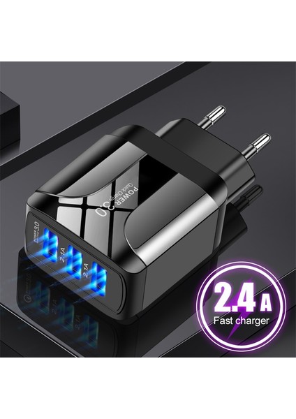 Hızlı Şarj 3.0 iPhone 13 Pro Max Şarj Cihazı 3 USB Şarj Cihazı Hızlı Şarj Adaptörü Samsung Xiaomi Mi Cep Telefonu Şarj Cihazları (Yurt Dışından) fiyatları