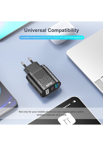 65W Gan Şarj Cihazı Hızlı Şarj 3.0 Tip C Pd USB Şarj Cihazı, 3.0 Taşınabilir Hızlı Şarj Cihazı, IPHONE13 Için Huawei Xiaomi Dizüstü Bilgisayarı Için 12 (Yurt Dışından) fiyatları