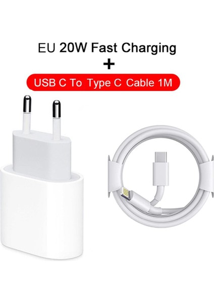 Apple Için 20W Pd USB C Şarj Cihazı iPhone 12 11 14 13 Pro Max Mini Xs Max Artı iPad Hava Pd Hızlı Şarj Yıldırım Kablosu (Yurt Dışından)