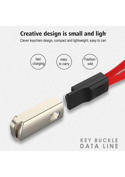 Taşınabilir Anahtarlık USB Veri Kablosu Mikro USB Tip C Hızlı Şarj Cep Telefonu Şarj Aleti Kablosu Samsung Galaxy Xiaomi Için (Yurt Dışından) modelleri
