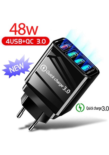 Hızlı Şarj 3.0 USB Şarj Aleti iPhone 11X8 7 Hızlı Duvar Şarj Cihazı Ab Adaptörü Samsung S9 Xiaomi Mi 8 Cep Telefonu Şarj Cihazı (Yurt Dışından)