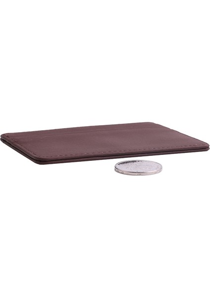 Gravür Adı Erkek Kadın Dayanıklı Ince Kart Tutucu Seyahat Pu Deri Banka Iş Kımlık Kartı Cüzdan Tutucu Mini Para Klip Kılıfı (Yurt Dışından) fırsatları